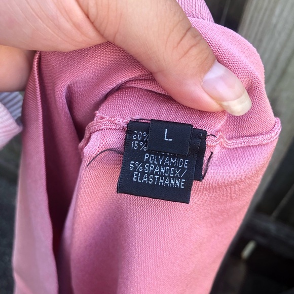 LAFAYETTE 148 PINK CROPPED SILK BLEND SWEATER TANK - Picture 3 of 5